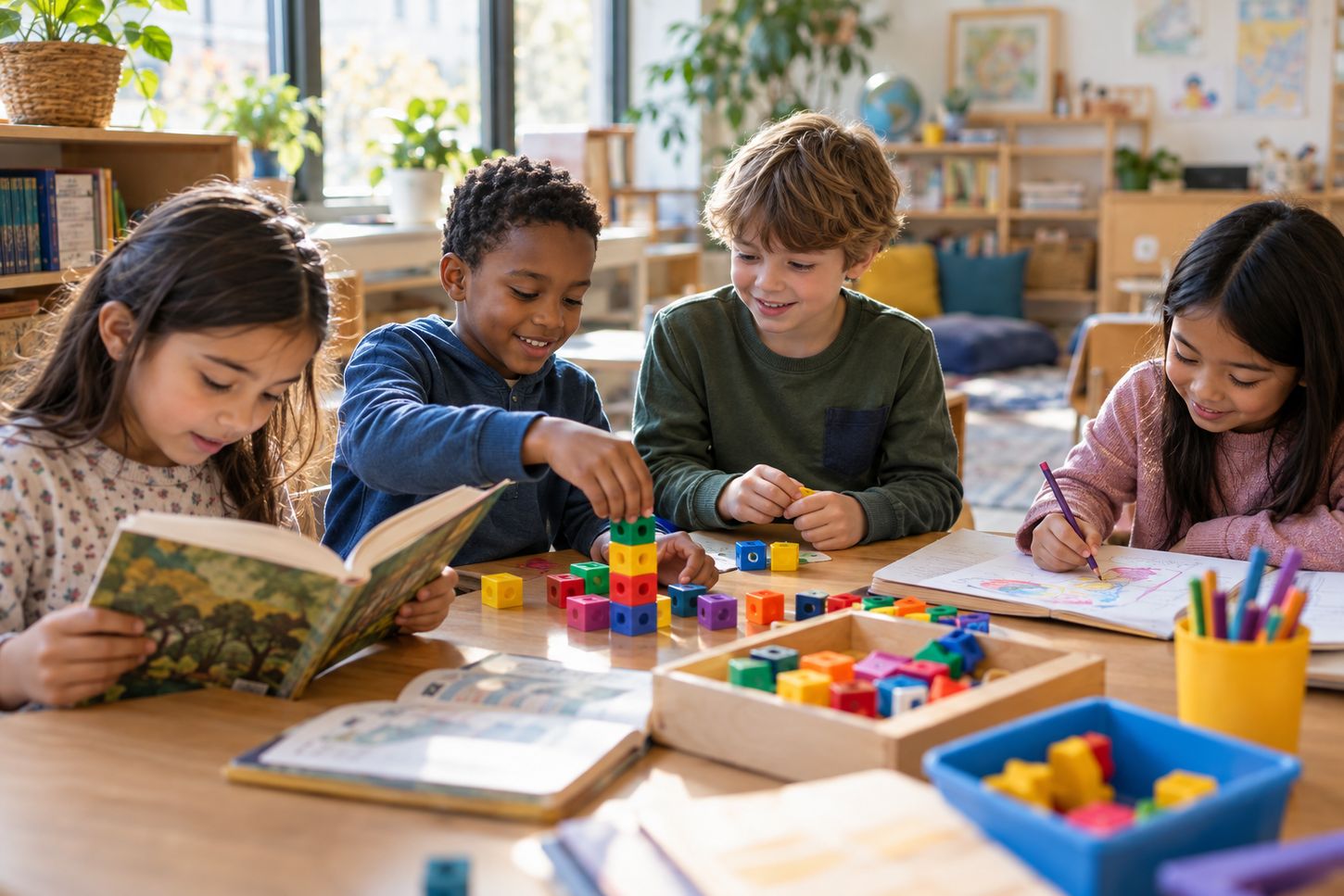 Illustrative school-age learning image